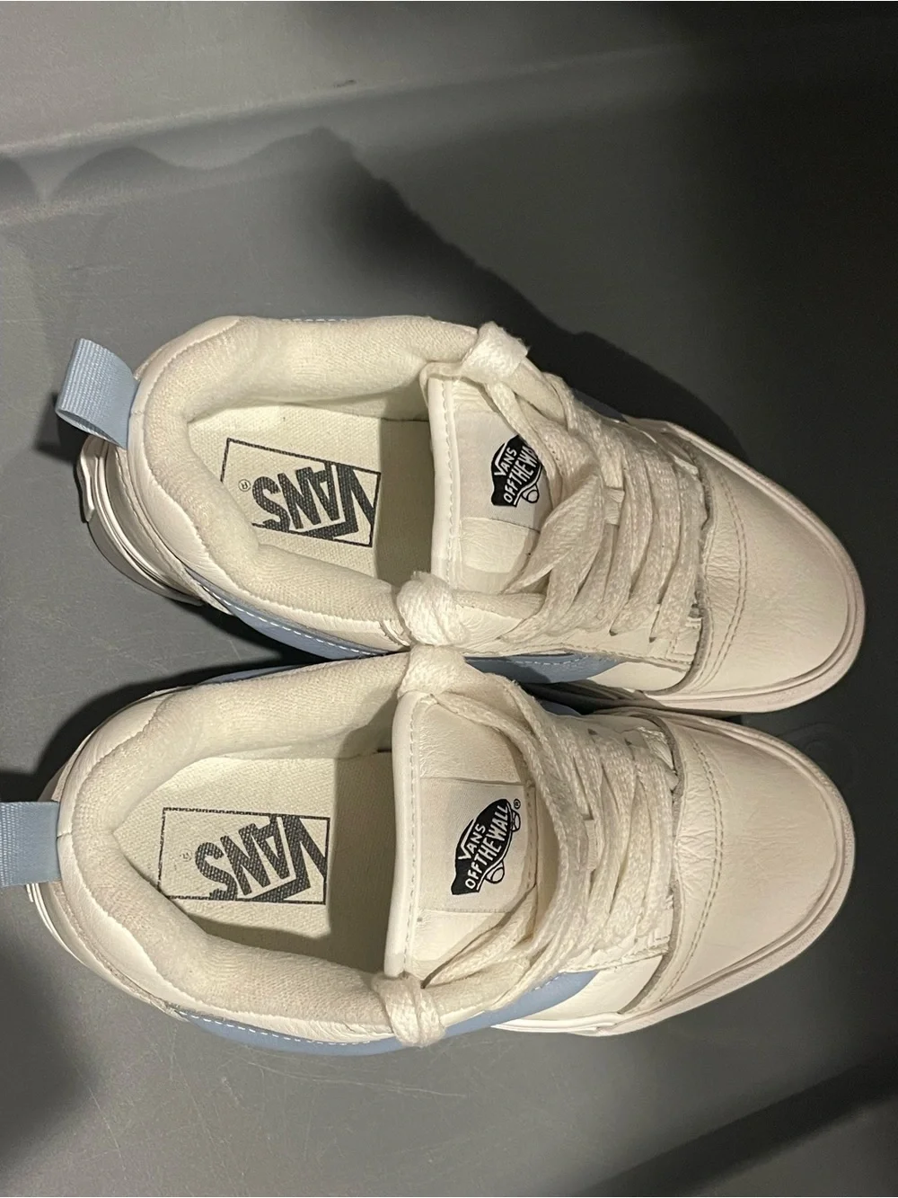 Vans Kids White Low-Top Skate Sneakers